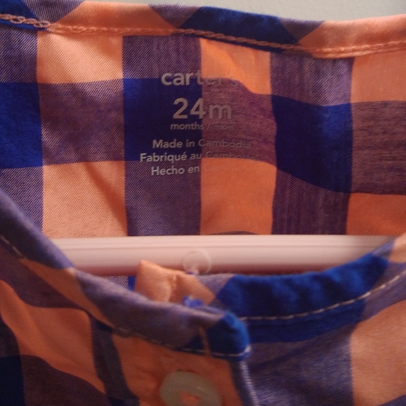 💜24 month toddler girl plaid romper - Picture 4 of 5